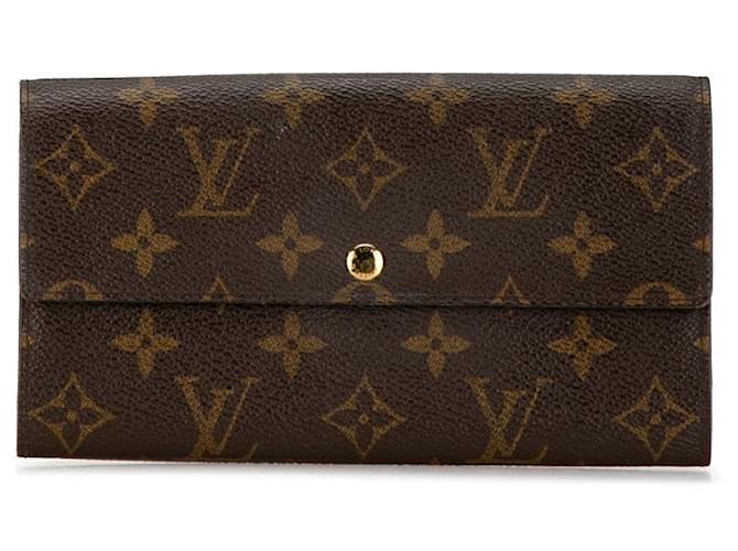 Portefeuille long en cuir PVC Monogram Louis Vuitton M61725 en très bon état Toile Marron  ref.1420873