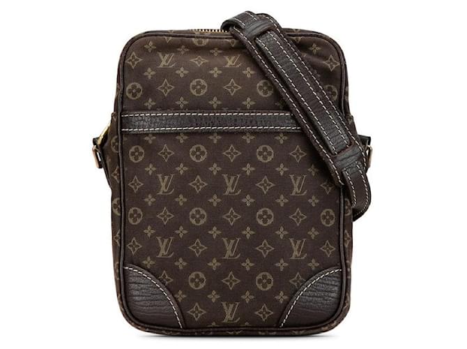 Louis Vuitton Monogram Mini Lin Danube Shoulder Bag M95228 in Very Good Condition Brown Cloth  ref.1420880