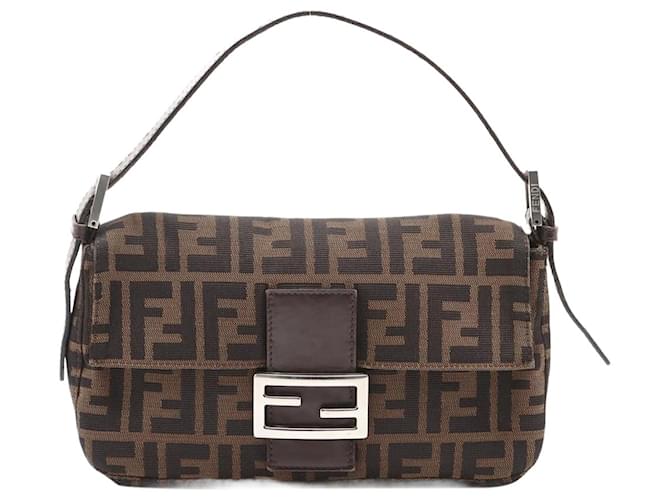 Fendi Borsa a tracolla Zucca Mamma Baguette marrone Tela  ref.1420923