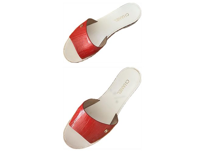 Cambon Chanel Sandalen/Pantoletten Rot