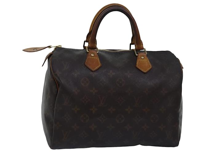 Louis Vuitton Monogram Speedy 30 Sac à main M41526 Auth LV 76948 Toile Monogramme  ref.1420969