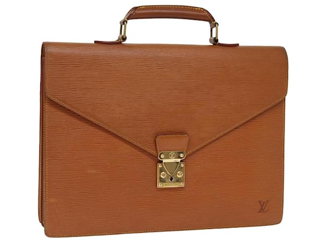 LOUIS VUITTON Epi Serviette Conseiller Briefcase Brown M54423 LV Auth 77410 Leather  ref.1420996