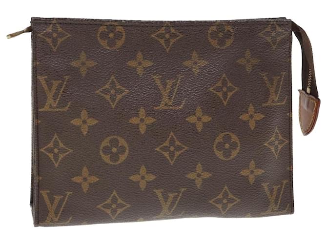 Louis Vuitton Monogram Poche Toilette 19 Bolsa M47544 LV Auth ar11937b Monograma Lona  ref.1420999