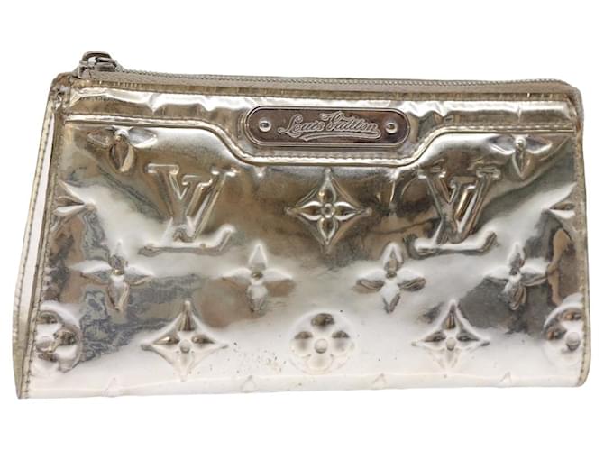 LOUIS VUITTON Monogram Miroir Trousse Cosmetic Pouch Silver M95603 auth 76260 Silvery  ref.1421047