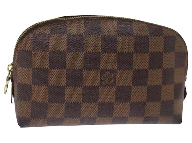 LOUIS VUITTON Damier Ebene Pochette Cosmetic PM Pouch N47516 LV Auth 77260  ref.1421054