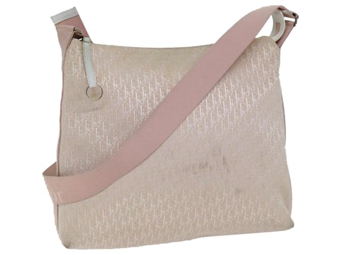 Christian Dior Trotter Bolso de hombro de lona Rosa Auth ep4417  ref.1421079