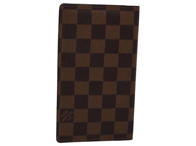 LOUIS VUITTON Damier Ebene Agenda Poche Note cover R20703 LV Auth bs15140  ref.1421082