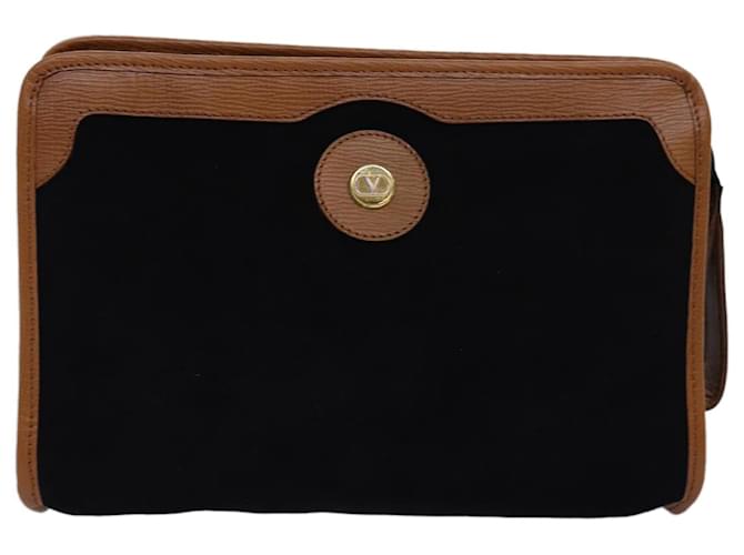 VALENTINO Bolso Clutch Ante Negro Auth bs15207 Suecia  ref.1421090