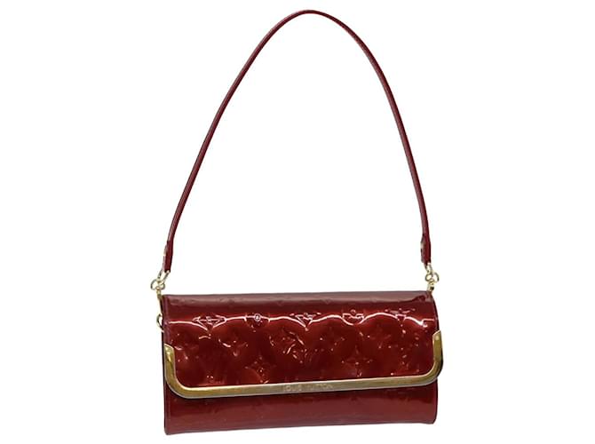 LOUIS VUITTON Monogram Vernis Rossmore MM Bag Pomme D'amour M91550 Auth ep4534 Red Patent leather  ref.1421104