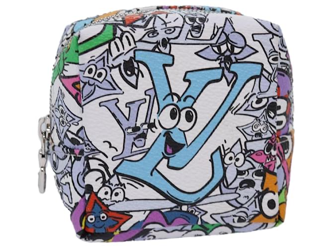 LOUIS VUITTON Monogram Comics Bijoux Sac Squared Pouch White M01049 auth 76791 Cloth  ref.1421122