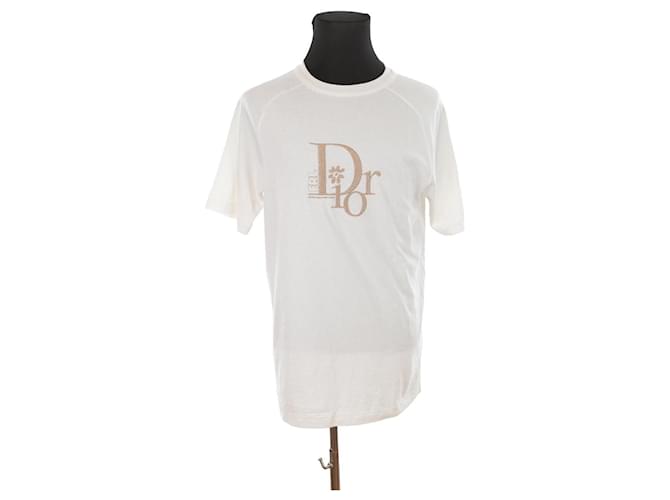 Dior T-shirt en coton Blanc  ref.1421156