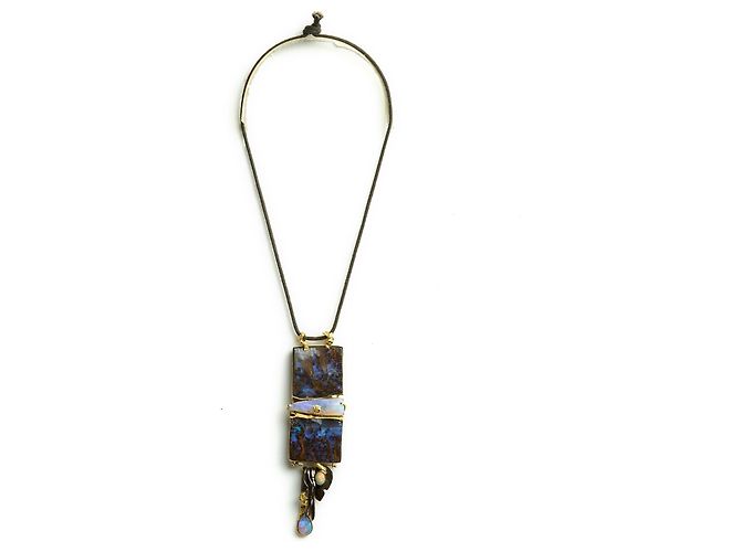 Autre Marque Thierry Vendome 2020 Collier Riviere Opal einzigartig Golden