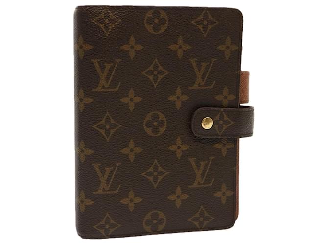 Louis Vuitton Agenda-Hülle Braun Leinwand  ref.1421349