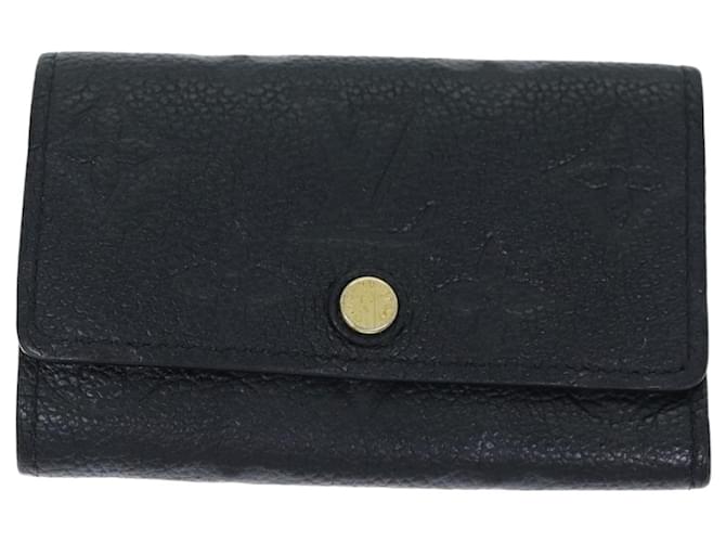 Porte-clés 6 clés Louis Vuitton Cuir Noir  ref.1421351