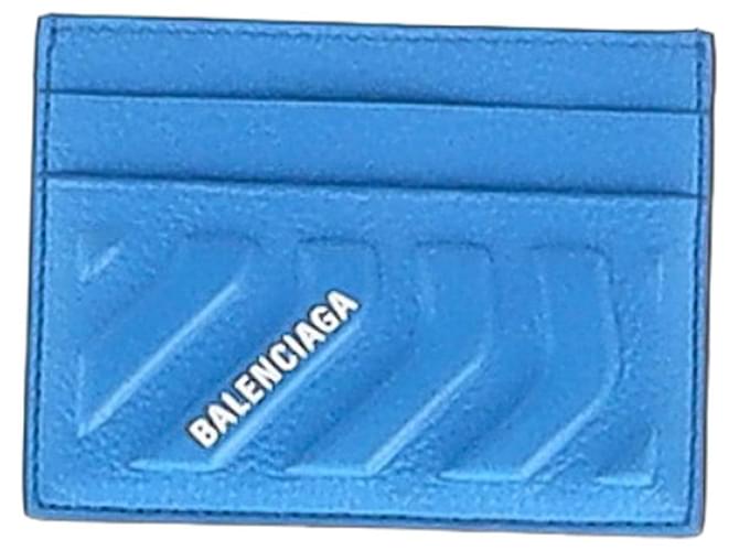 Balenciaga Car Card Holder in Blue Leather  ref.1421403