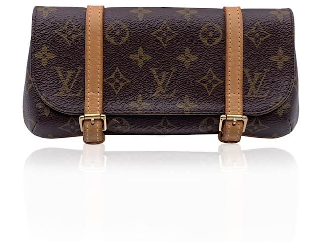 Louis Vuitton Bolsa de cintura vintage em lona monograma Marelle Marrom  ref.1421414