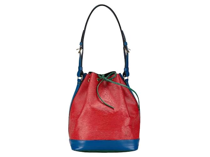 Borsa a spalla in pelle tricolore Louis Vuitton Noe M44084 in condizioni discrete Rosso  ref.1421435