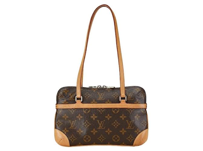 Bolso de mano Louis Vuitton Monogram Mini Coussin M51143 de cuero PVC marrón en muy buen estado Castaño Plástico  ref.1421515