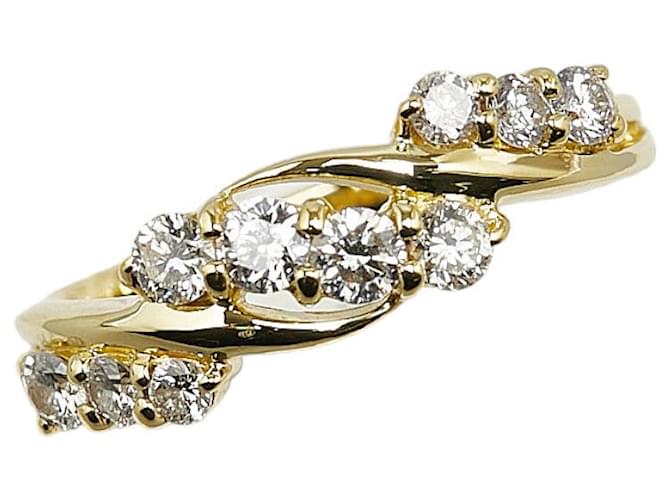 & Other Stories K18YG Yellow Gold Diamond 0.5ct Ring for Women in Great Condition Golden Metal  ref.1421519