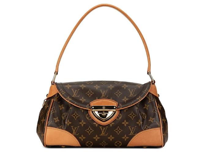 Bolso de hombro Louis Vuitton Beverly MM en lona M40121 en buen estado Castaño Lienzo  ref.1421524