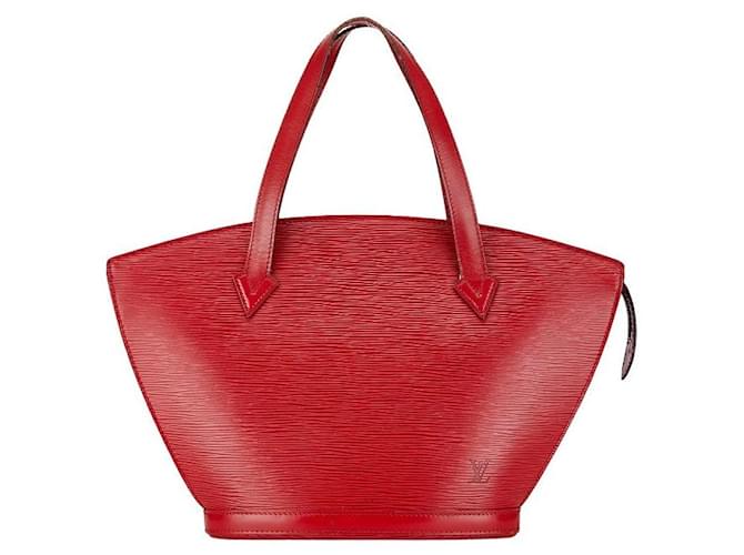 Saint Jacques Louis Vuitton Leder Saint-Jacques Einkaufstasche M52267 in sehr gutem Zustand Rot  ref.1421532