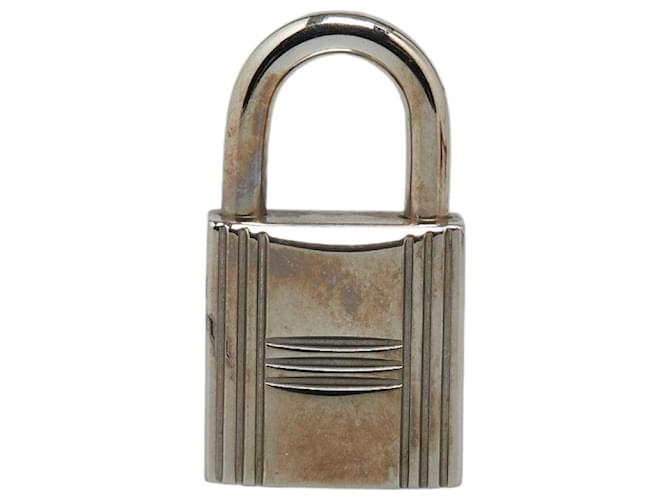 Hermès Hermes Metal Padlock Key Set Silver in Very Good Condition Silvery  ref.1421534