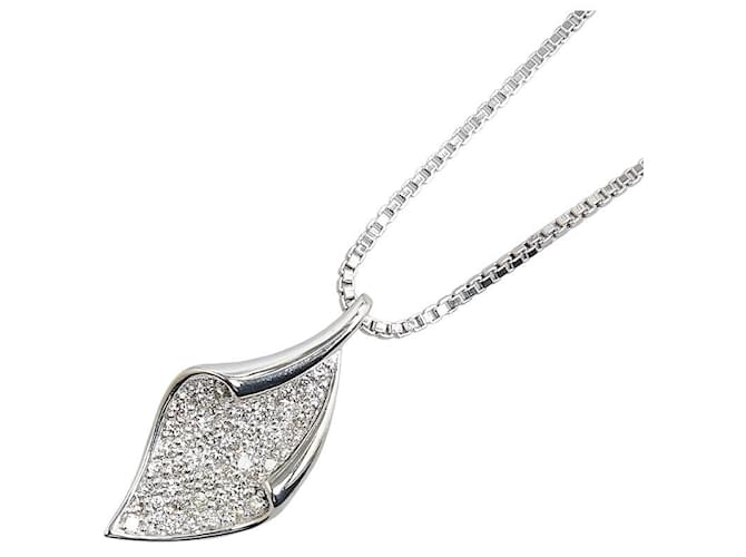 & Other Stories LuxUness 18K Diamond Necklace  Metal Necklace in Excellent condition Silvery  ref.1421563