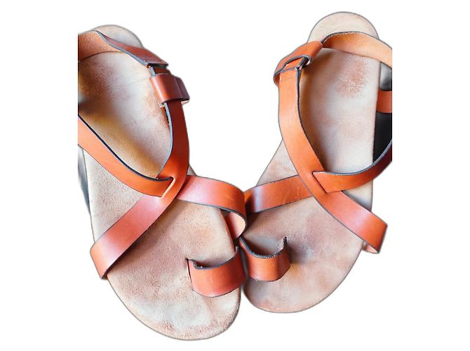 Jerome Dreyfuss Ingrid Ledersandalen Cognac
