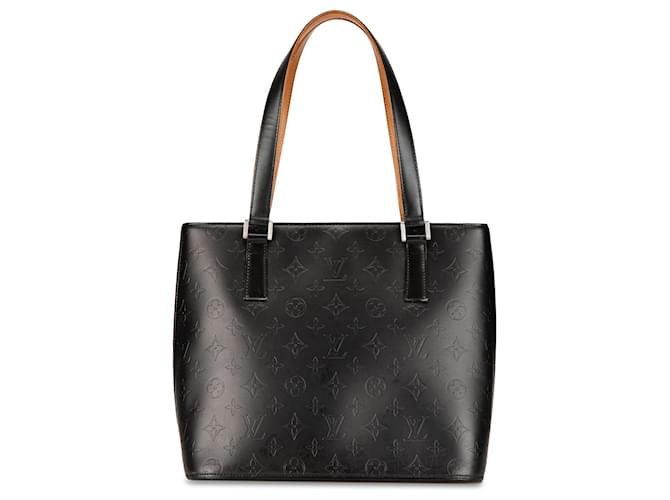 Louis Vuitton Graues Monogramm Mat Stockton Anthrazitgrau Leder Kalbähnliches Kalb  ref.1421642