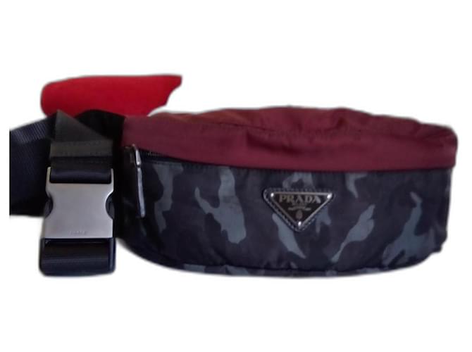 Prada Belt bag Multiple colors Dark red Nylon  ref.1421713