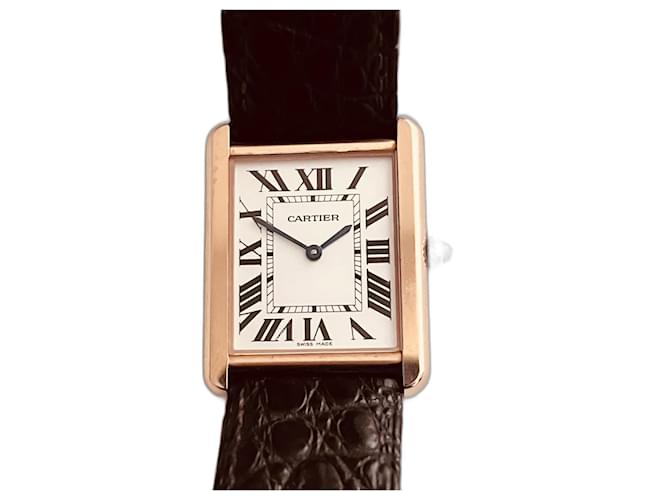 Cartier Tank GM White Steel Pink gold  ref.1421788