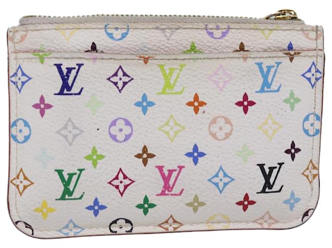 LOUIS VUITTON Pochette Cles NM Multicolore Porte-monnaie Blanc M93734 LV Auth 76265  ref.1421823