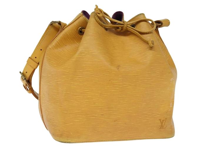 LOUIS VUITTON Epi Petit Noe Bolsa de Ombro Tassili Amarelo M44109 LV Auth 76773 Couro  ref.1421829