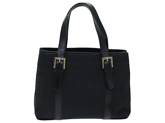 Sac à main en toile Zucchino FENDI noir Auth 74841  ref.1421842