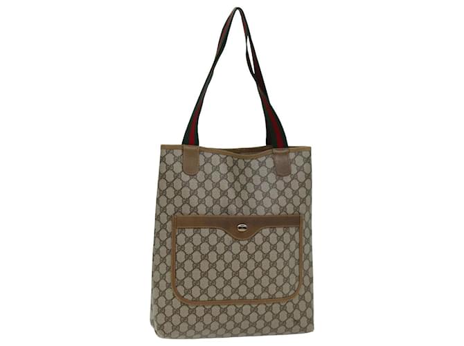 GUCCI GG Supreme Web Sherry Line Sac Tote Beige Rouge Vert 40 02 003 Auth yk12812 Toile  ref.1421888