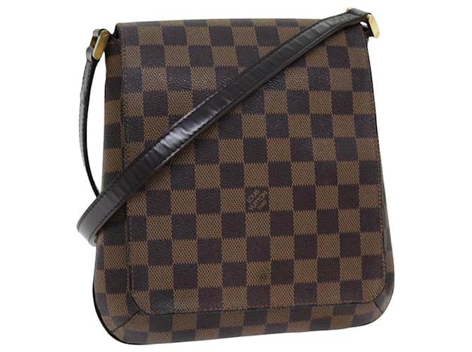 LOUIS VUITTON Borsa a Spalla Lunga Musette Salsa Damier Ebene N51300 Auth ar11924B  ref.1421898