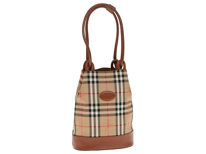 Autre Marque Burberrys Nova Check Shoulder Bag Canvas Beige Brown Auth ep4505 Cloth  ref.1421901