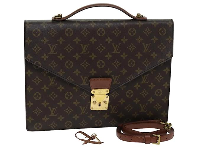 LOUIS VUITTON Monograma Porta Documentos Bandolera Bolsa M53338 LV Auth ar11944B Lienzo  ref.1421909