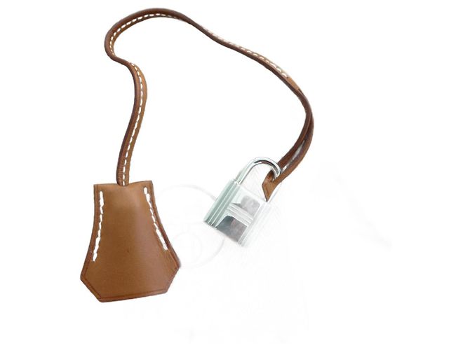 bell, pull tab and lock hermès new for hermès bag dustbag Brown Light brown
