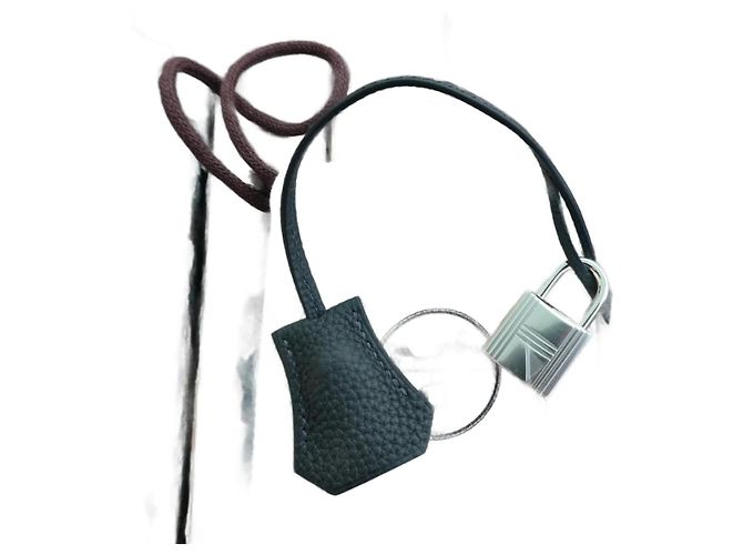 campanella, cerniera e lucchetto hermès nuovo per borsa hermès dustbag Nero