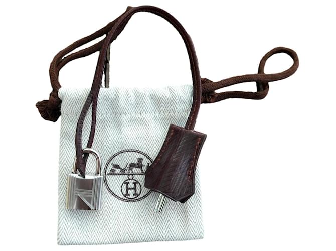 bell, zipper and lock hermès new for hermès bag dustbag Brown 