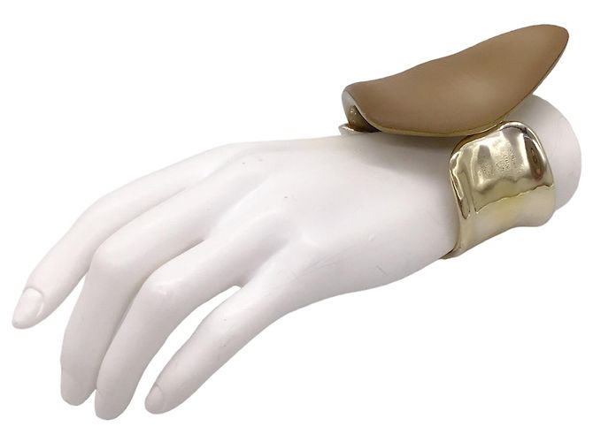 Pulseira larga de resina dourada Alexis Bittar Dourado