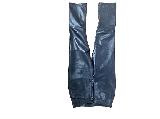 Haider Ackermann Calça de couro preta Preto