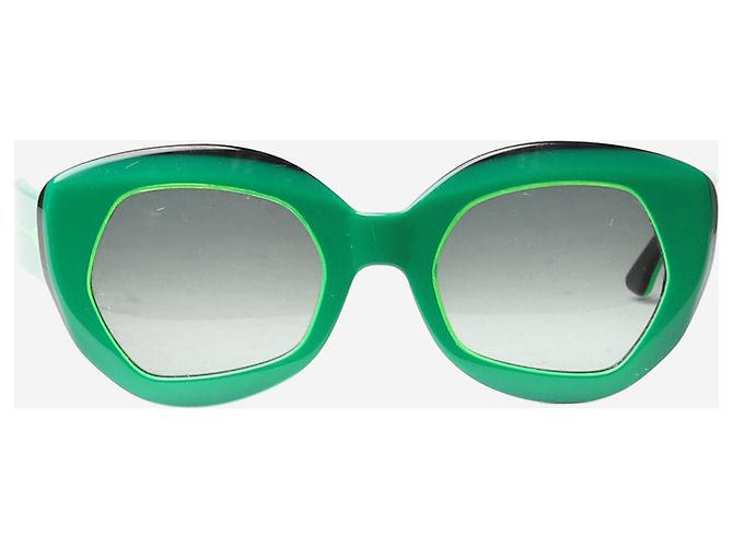 Marni Green thick-frame sunglasses