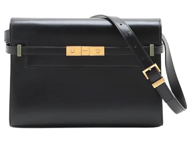 Saint Laurent Black 2021 Manhattan leather shoulder bag  ref.1422171