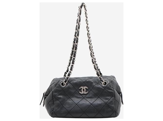 Chanel Sac à épaule en cuir Wild Stitch noir 2008  ref.1422172