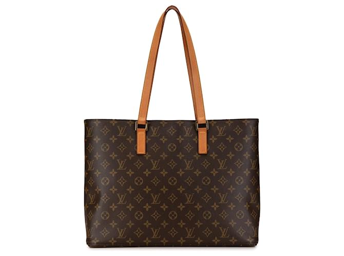 Louis Vuitton Braun Monogram Luco Leder Leinwand  ref.1422195