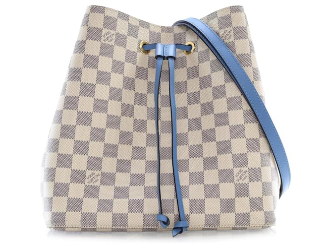 Néonoé Louis Vuitton Damier Azur Branco Neonoe MM Lona  ref.1422202