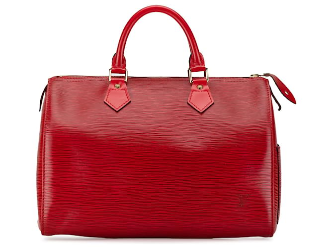 Louis Vuitton Speedy 30 em Epi vermelho Couro  ref.1422207