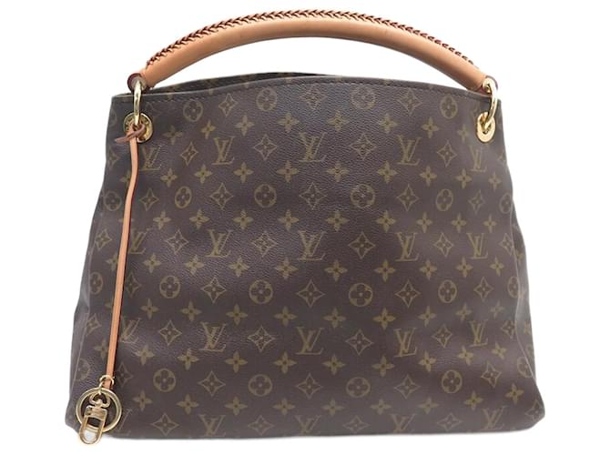 BOLSO DE MANO LOUIS VUITTON ARTSY MM M44869 LONA MONOGRAMA Castaño Lienzo  ref.1422344